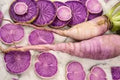Radish (seeds) Pusa Jamuni, Tasty Purple Root Vegetable, Easy to Grow Fresh Edible Live Plant for Garden Container, Rare Gift for Gardener(10 Seeds)