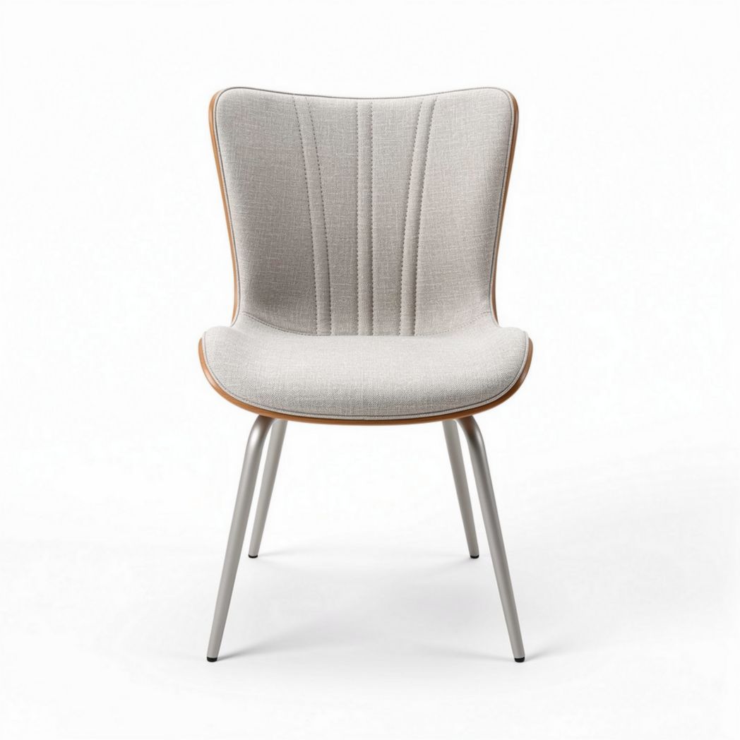 Fabric Upholstered Dining Chair for Home or Office Use – Metal and Wood – 45 x 45 x 85cm