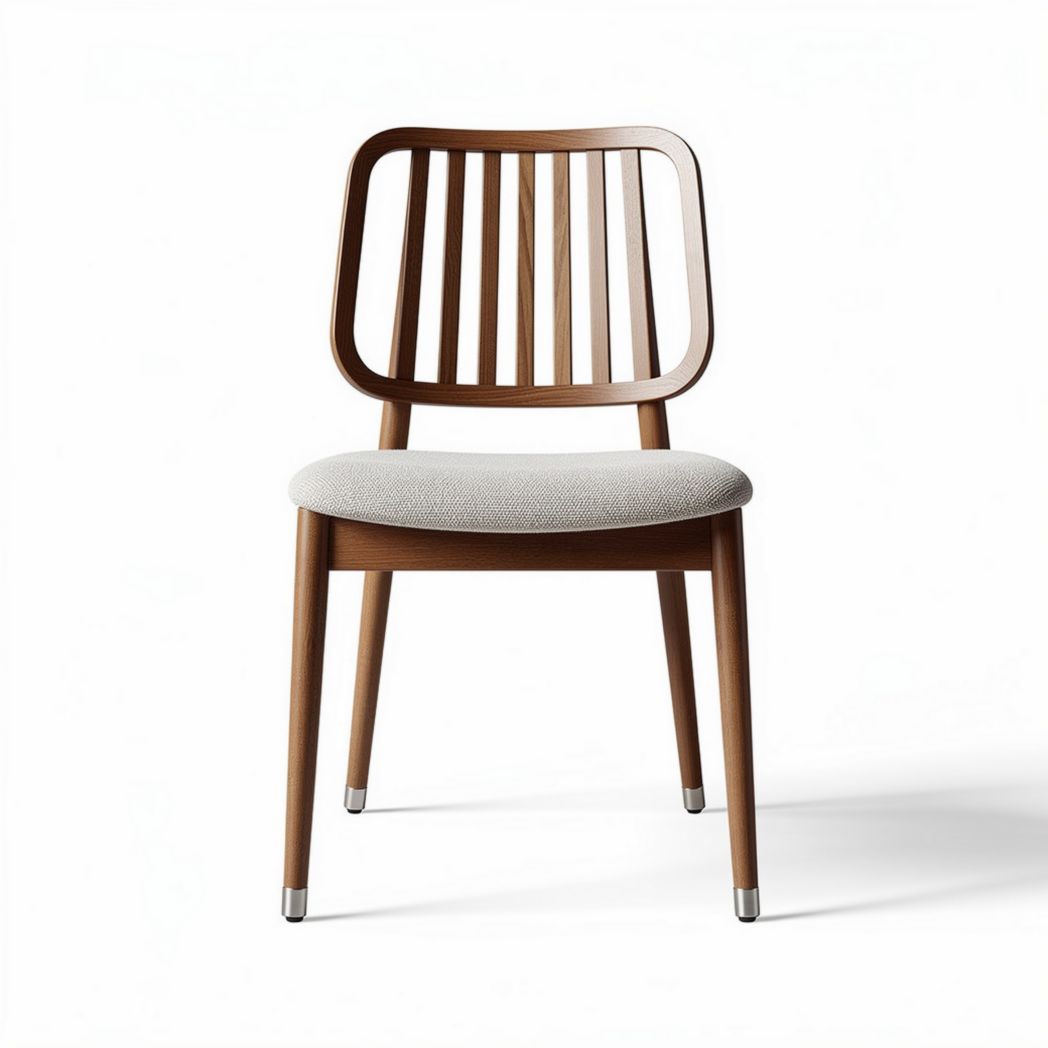 Wooden Dining Chair with Fabric Seat – Suitable for Dining Areas – Made of Solid Wood and Upholstered Fabric – 40 x 40 x 80cm