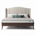 Upholstered Bed Frame with Mattress – Suitable for Bedroom Use – Wood and Fabric – 200 x 160 x 50cm