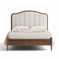 Upholstered Bed Frame with Wooden Base for Bedroom Use Made of Fabric and Wood 200 x 160 x 100cm