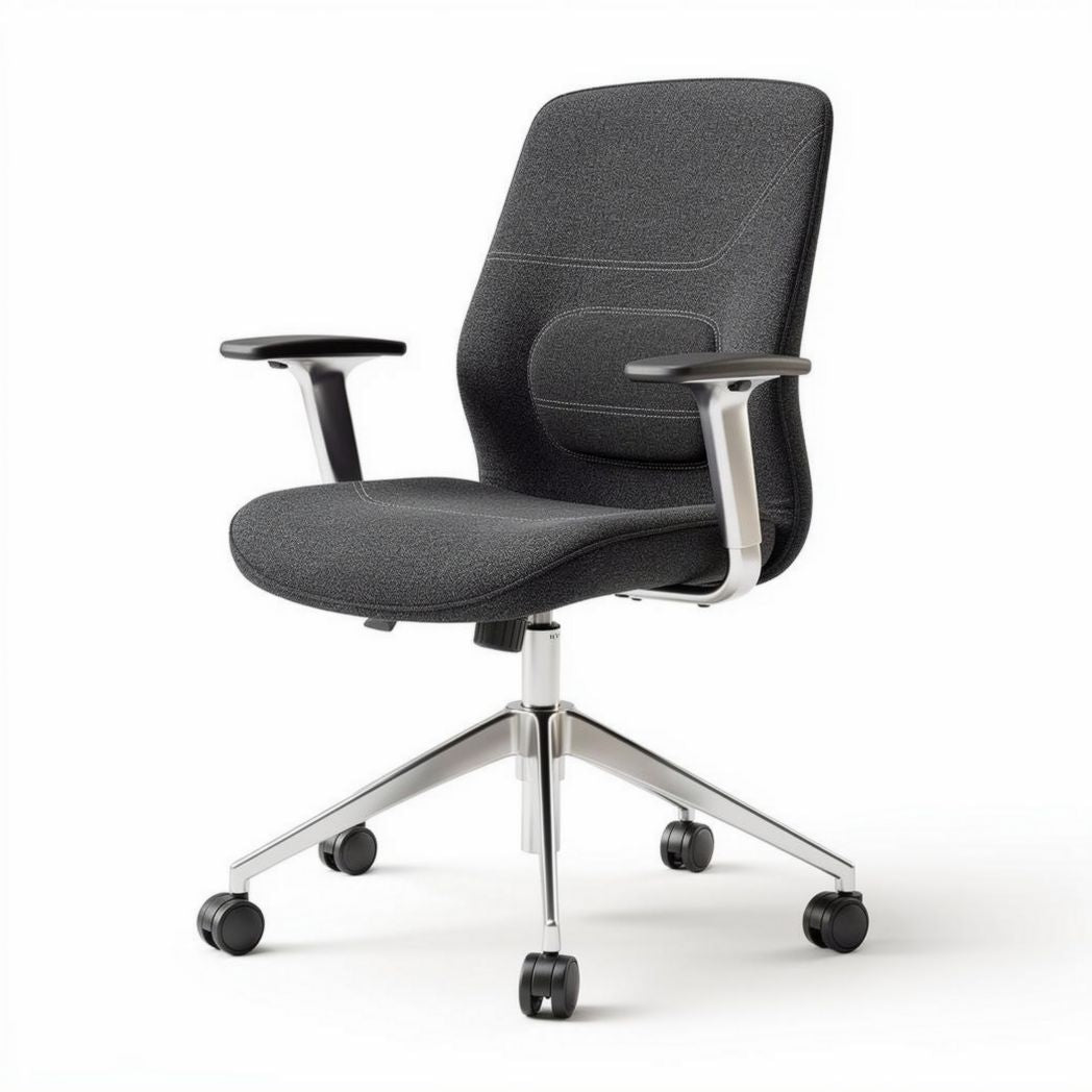 Office Chair for Workstations with Ergonomic Support and Fabric Upholstery – 50 x 60 x 95cm