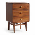 Wooden Nightstand with Three Drawers for Bedroom Storage - 40 x 40 x 60cm