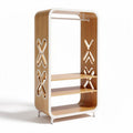 Wooden Open Wardrobe with Shelves for Storage – 80 x 40 x 160cm