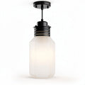 Glass Pendant Light Fixture for Home Illumination – Metal and Glass – 20 x 20 x 35cm