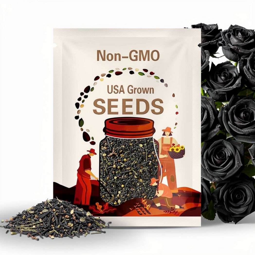 3/15/30 Black Rose Seeds | Rare Heirloom Non-GMO Variety | Easy to Grow, Perfect for Gardens, Bonsai  Unique Floral Displays.(3 Seeds)