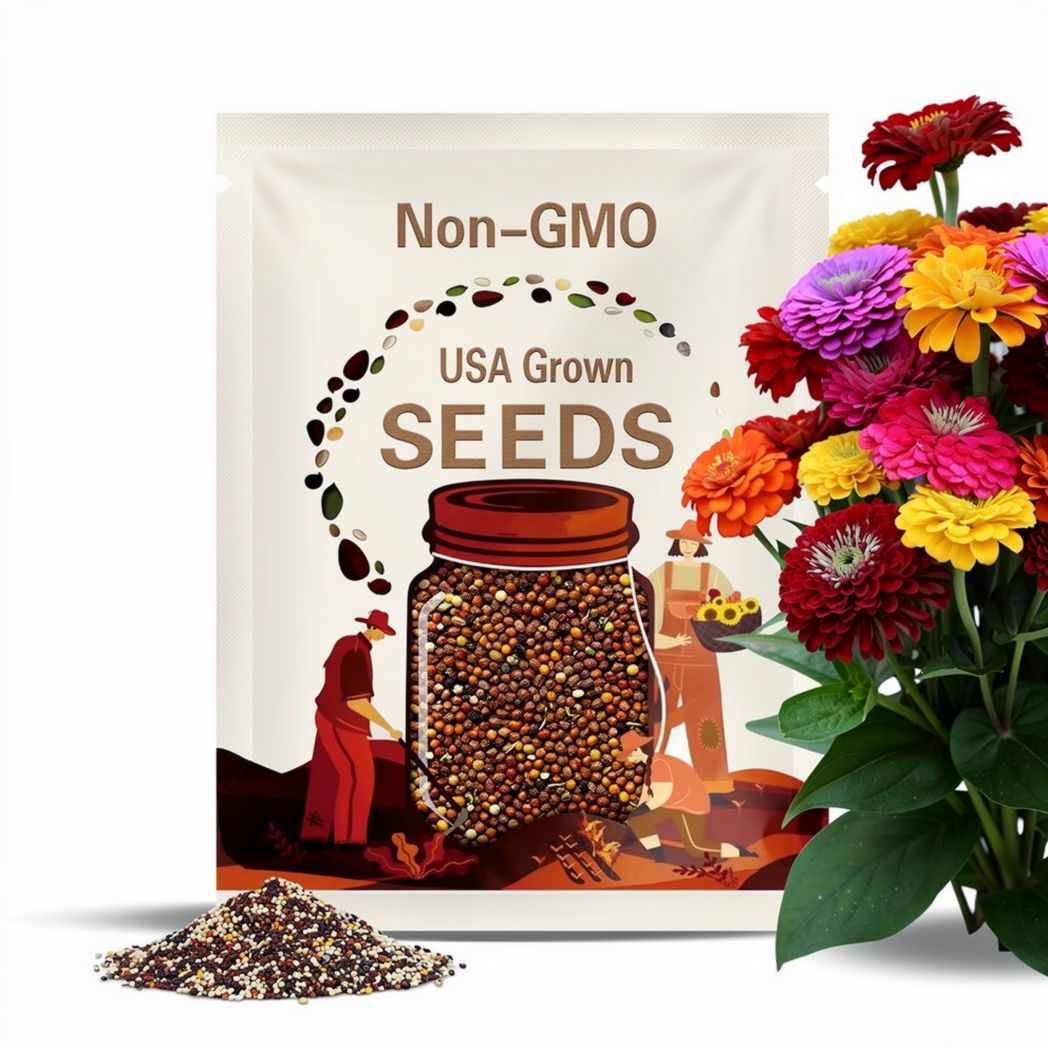 Zinnia Benary’s Giant mix zinnia seeds 10/50/100(10 Seeds)