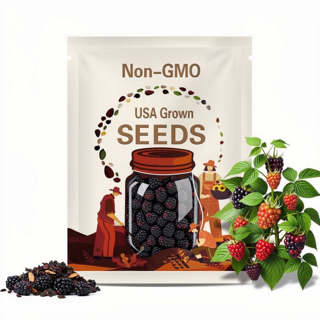 California Blackberry Seeds – Heirloom Fruit, Trailing Vine, Pacific Blackberry, Hardy and Easy to Grow | 20/100/200 Seeds(20 Seeds)