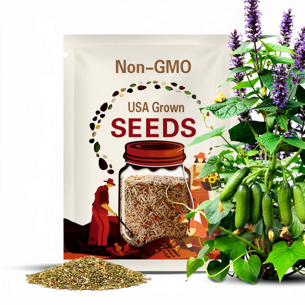Muncher Cucumber Seeds - Prized for its Mild Flavor, Crisp Texture, and Thin, Smooth, and Edible Skin - NON GMO - Country Creek Acres(5 Seeds)