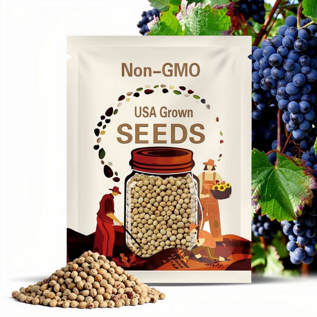 10/50/100 Wine Grape Seeds (Vitis vinifera) – Hardy Fast-Growing Fruit Vine – Sweet Juicy Grapes for Wine Making, Juicing  Fresh Eating(10 Seeds)