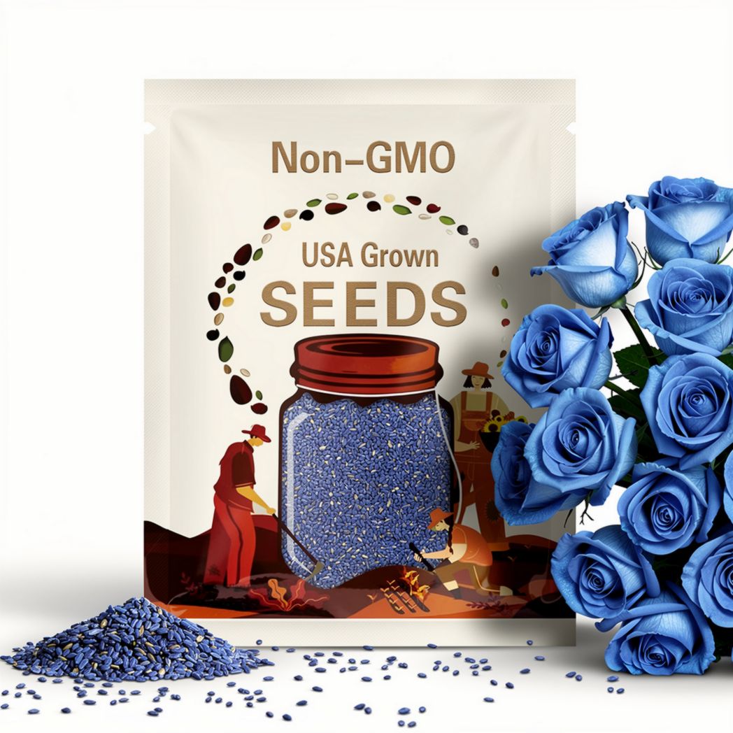 Blue Rose Seeds – Rare Exotic Rose Bush – 40/200/400 Seeds(40pcs)