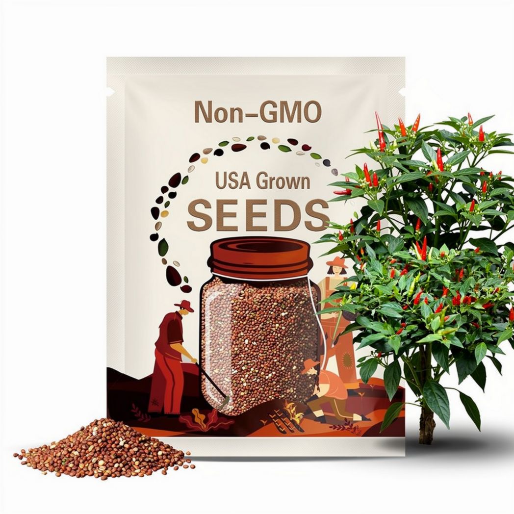 Small Thai Chili Hot Pepper Seeds - Hot Heirloom Chili from Thailand(20/100/200 - Seeds)(20 Seeds)