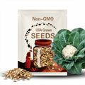 Cauliflower Seeds - Organic, Heirloom, Open Pollinated, Non GMO - Grow Indoors, Outdoors, In Pots, Grow Beds, Soil, Hydroponics  Aquaponics(20 Seeds)