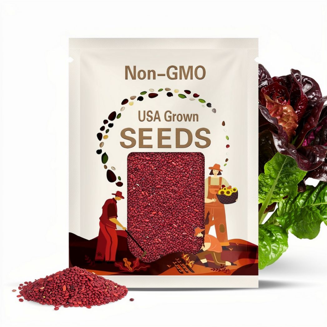 Red Romaine Lettuce Seeds - Organic, Heirloom, Open Pollinated, Non GMO - Grow Indoors, Outdoors, In Grow Beds, Hydroponics, Aquaponics(50 Seeds)