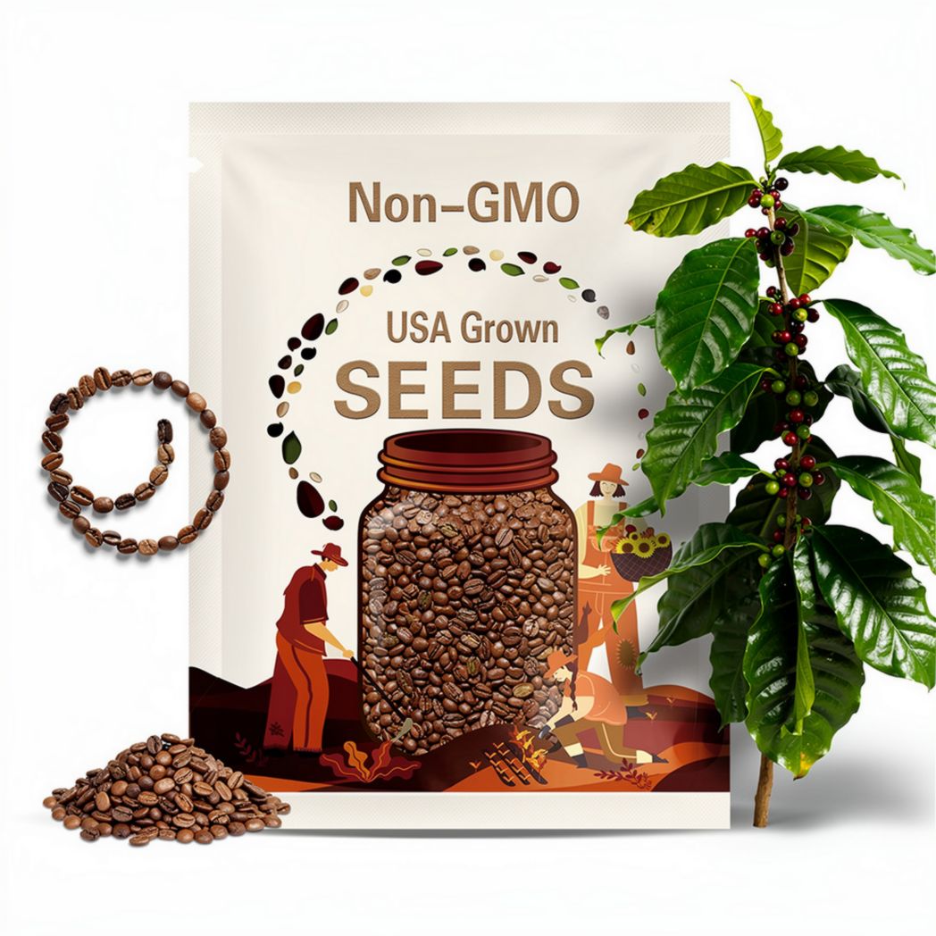 20/100/200 Coffee arabica Seeds – Tropical Coffee Bean Plant – Indoor House Plant or Outdoor Tree – Heirloom Arabica Coffee Seeds(20 Seeds)