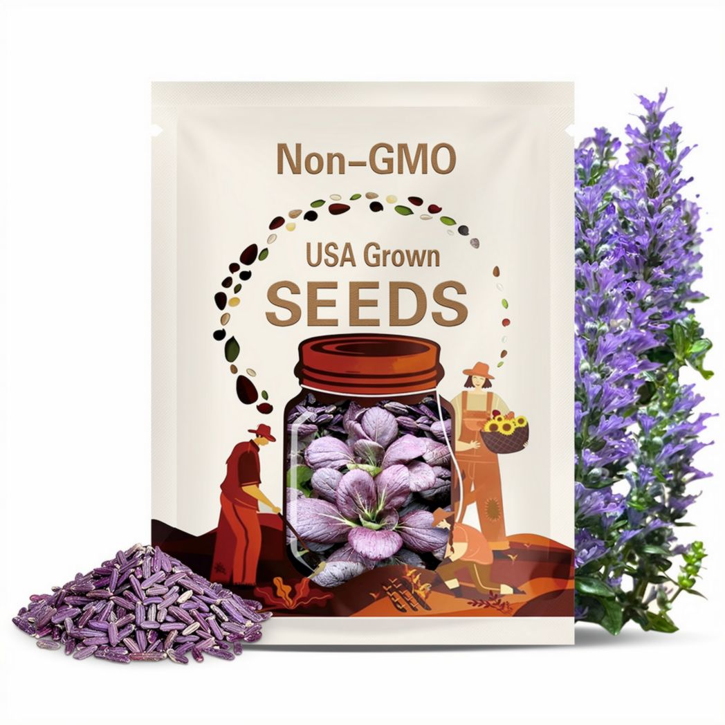 Purple Pak Choy SEEDS | Purple Pak Choi, Purple Bok Choy SEEDS | Non-GMO, Organic | Treevales(40 Seeds)