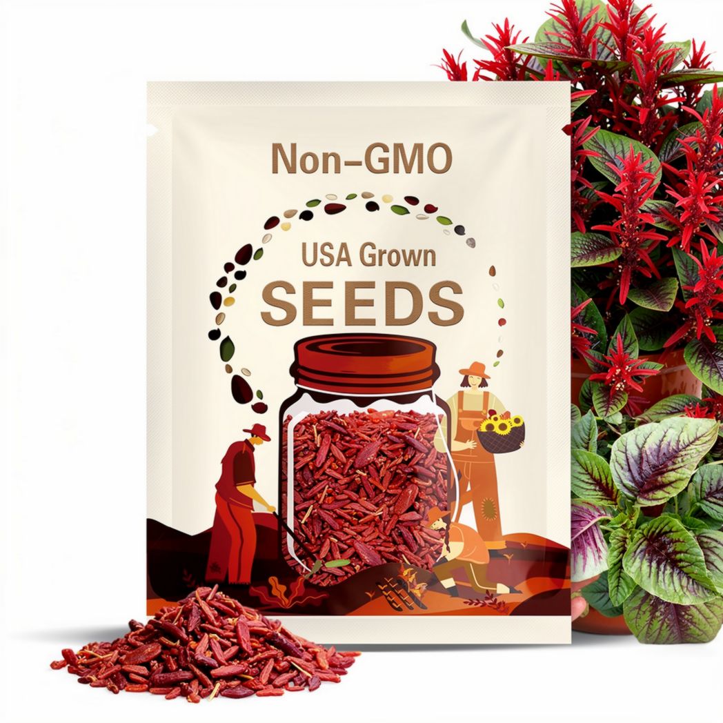 1400/7000/14000+ Red Green Bicolor Edible AMARANTH Chinese Spinach Seeds- Vietnamese Rau(1400 Seeds)