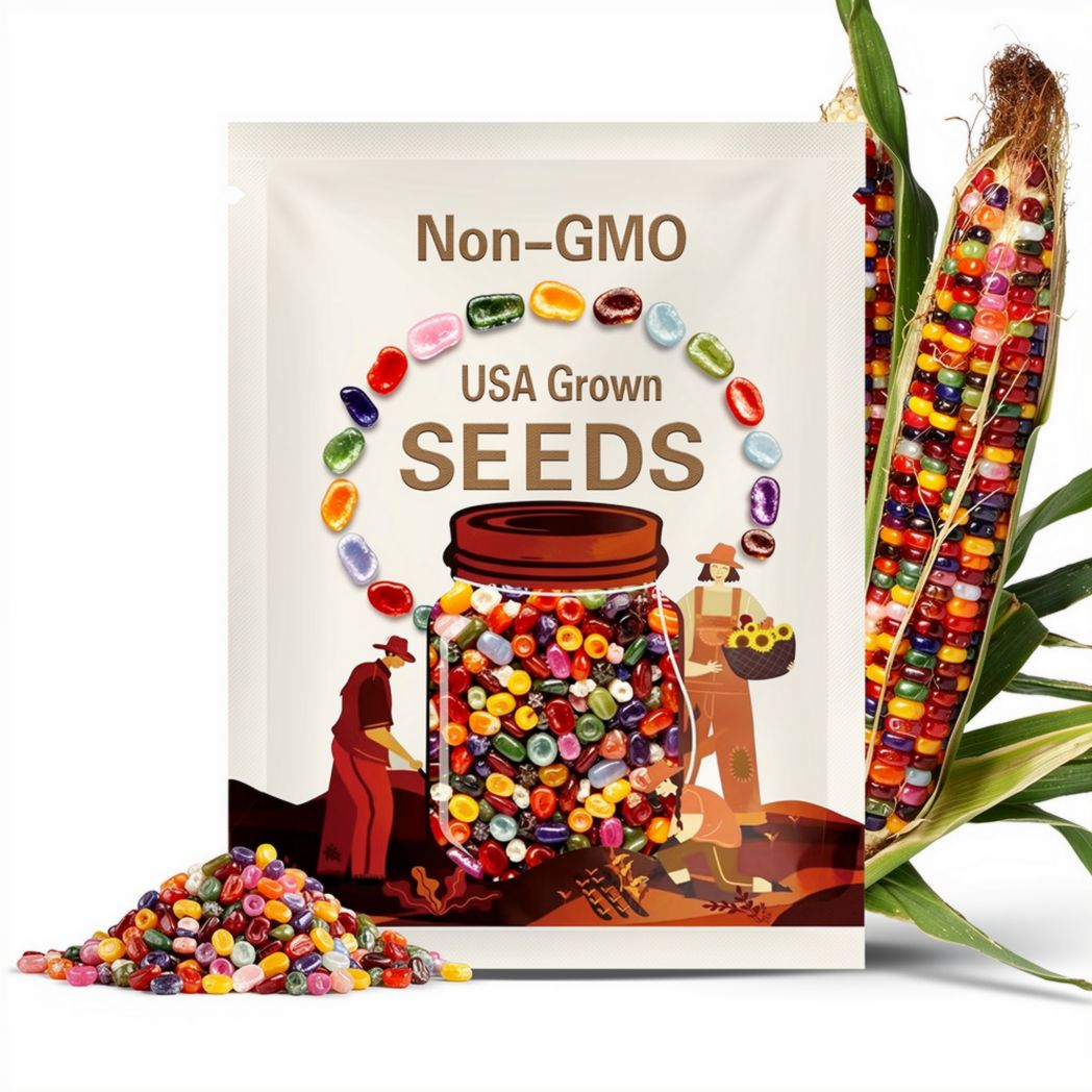 ORGANIC non GMO Glass Gem Corn(5 Seeds)