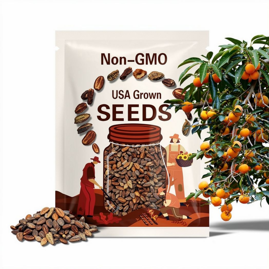Date Plum Seeds: Mediterranean Persimmon Diospyros Lotus, Rare Fruit Tree Seeds(2 Seeds)