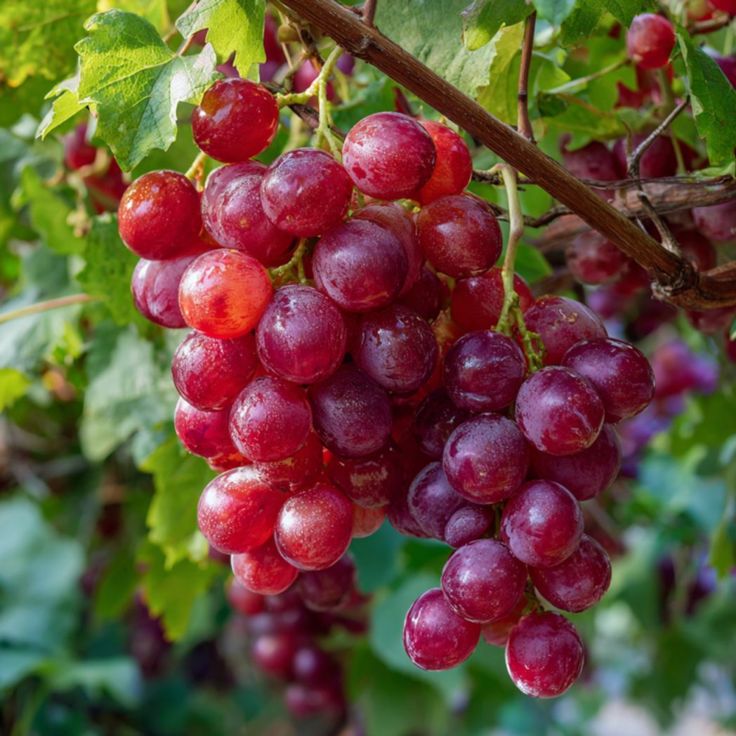 Red Grape Seeds – 2/10/20 Count – Sweet Juicy Variety – Ideal for Home Growing  Vineyards(2PCS)